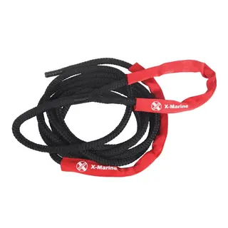 Fortøyningsline flettet - Sort Ø12mm x 6m - med slitehylster